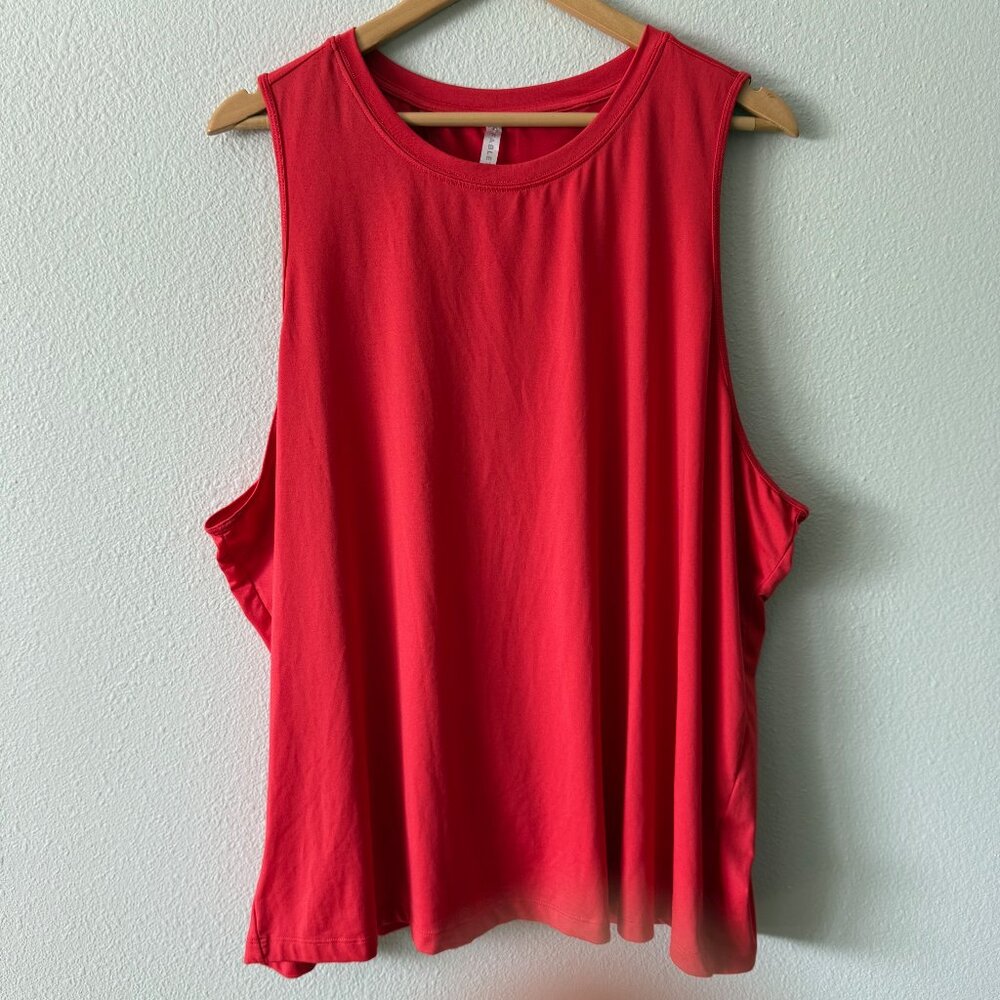 Fabletics Dry-Flex Red Open Back Tank Size 2x - image 3